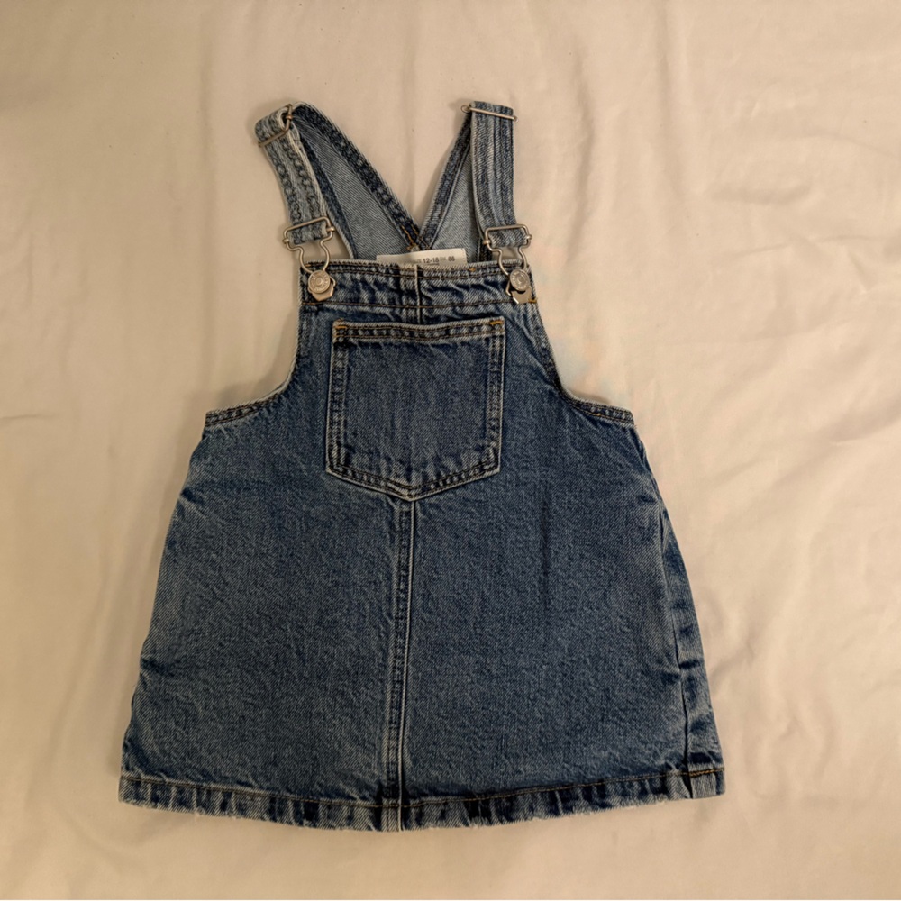 Zara Girls' Blue Denim Overall Skirt